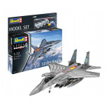 KIT PARA MONTAR REVELL MODEL SET F-15E STRIKE EAGLE 1/72 199 PEÇAS COMPLETO COM TINTAS COLA E PINCEL REV 63841